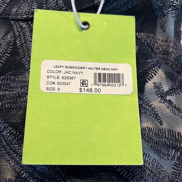 Sam Edelman Leaf Embroidered Sheath Dress
(navy) - Picture 4 of 4